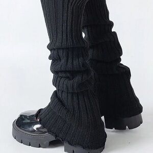 Gothic Deep Black Leg Warmers Soft, Cozy, Stretchy Material
Size OSFM boutique